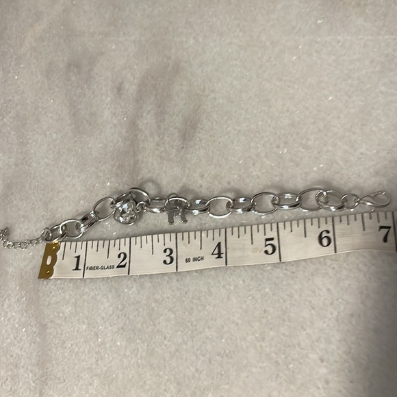 Paparazzi Link charm bracelet guess now it’s initial R silver jewelry New - Picture 5 of 7